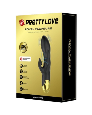 PRETTY LOVE VIBRADOR DE LUJO BANADO EN ORO RECARGABLE NEGRO PRETTY LOVE VIBRADOR DE LUJO BANADO EN ORO RECARGABLE NEGRO