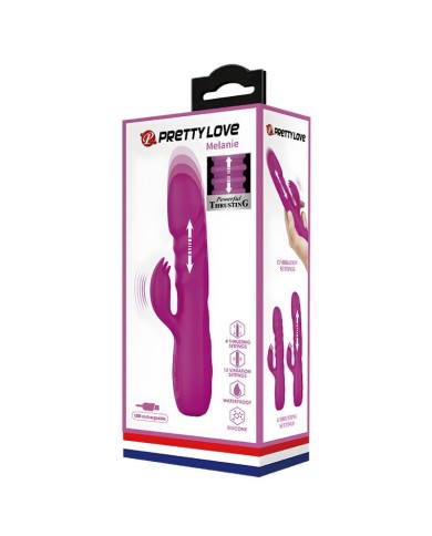 PRETTY LOVE MELANIE VIBRADOR CONEJO RECARGABLE MORADO PRETTY LOVE MELANIE VIBRADOR CONEJO RECARGABLE MORADO