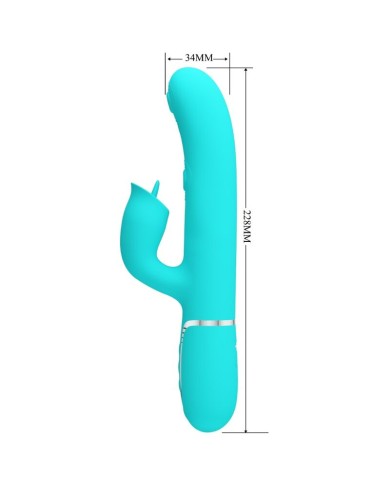 PRETTY LOVE VIBRADOR RABBIT CON LICKING VERDE AGUA PRETTY LOVE VIBRADOR RABBIT CON LICKING VERDE AGUA