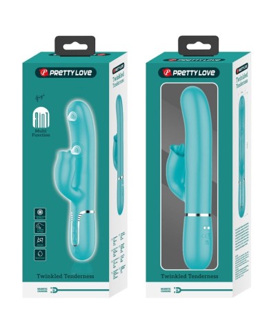 PRETTY LOVE VIBRADOR RABBIT CON LICKING VERDE AGUA PRETTY LOVE VIBRADOR RABBIT CON LICKING VERDE AGUA