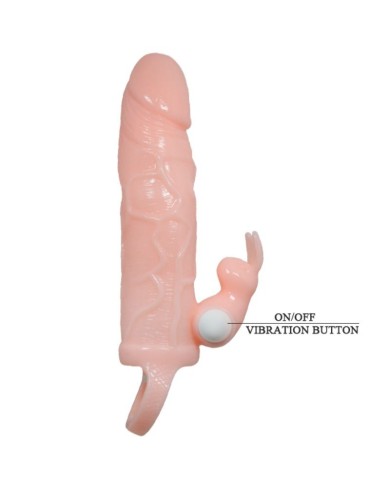 BAILE BRAVE MAN FUNDA PENE CON RABBIT VIBRADOR 165 CM NATURAL