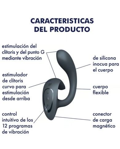 SATISFYER G FOR GODDESS 1 VIBRADOR RABBIT GRIS OSCURO SATISFYER G FOR GODDESS 1 VIBRADOR RABBIT GRIS OSCURO