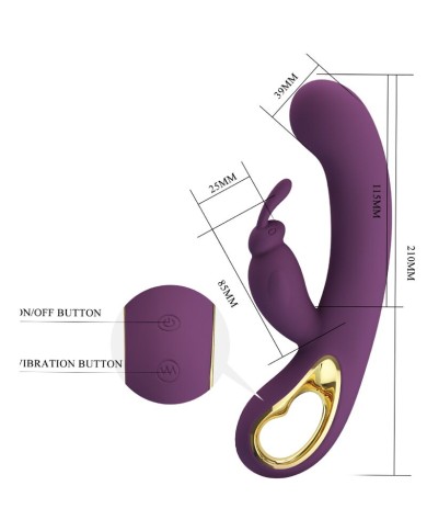 PRETTY LOVE LIAM VIBRADOR RABBIT ESTIMULADOR PUNTO G MORADO PRETTY LOVE LIAM VIBRADOR RABBIT ESTIMULADOR PUNTO G MORADO