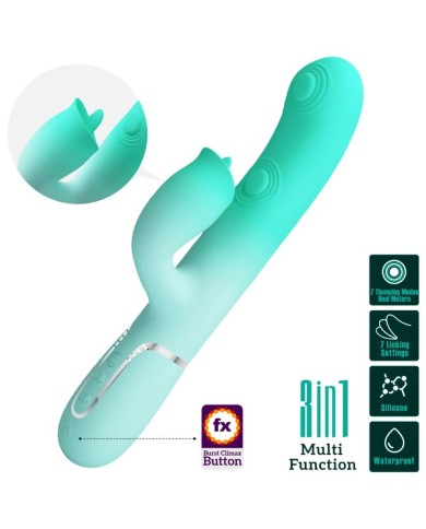 PRETTY LOVE GIGI VIBRADOR RABBIT MULTIFUNCION VERDE AGUA PRETTY LOVE GIGI VIBRADOR RABBIT MULTIFUNCION VERDE AGUA