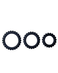 BAILE TITAN SET 3 PCS COCK RING BLACK 28 24 19 CM BAILE TITAN SET 3 PCS COCK RING BLACK 28 24 19 CM