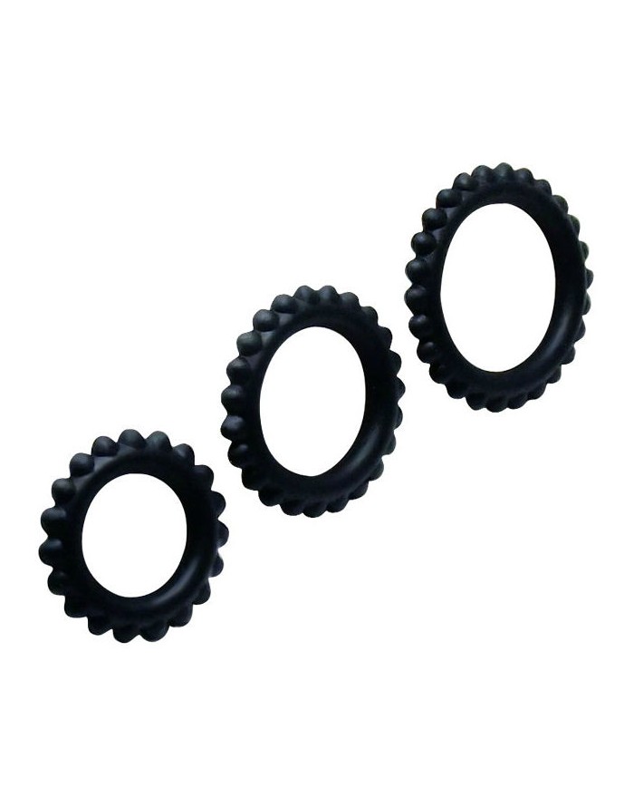 BAILE TITAN SET 3 PCS COCK RING BLACK 28 24 19 CM BAILE TITAN SET 3 PCS COCK RING BLACK 28 24 19 CM