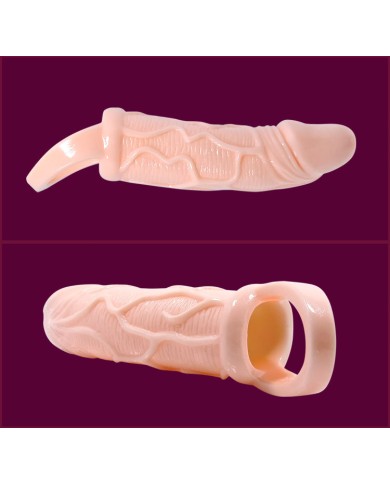 BAILE FUNDA EXTENSORA PENE CON VIBRACION Y STRAP PARA TESTICULOS 135 CM BAILE FUNDA EXTENSORA PENE CON VIBRACION Y STRAP PARA TESTICULOS 135 CM