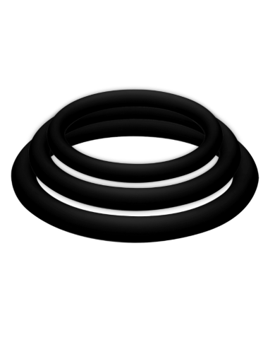 JOYDIVISION POTENZDUO PLUS PACK 3 ANILLOS PARA PENE NEGRO S M L JOYDIVISION POTENZDUO PLUS PACK 3 ANILLOS PARA PENE NEGRO S M L