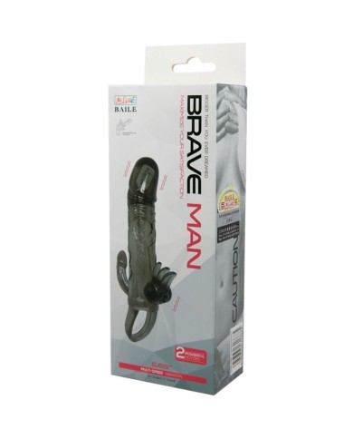 BAILE BRAVE MAN FUNDA PENE ANAL Y CLITORIS VIBRADOR 165 CM NEGRO BAILE BRAVE MAN FUNDA PENE ANAL Y CLITORIS VIBRADOR 165 CM NEGRO