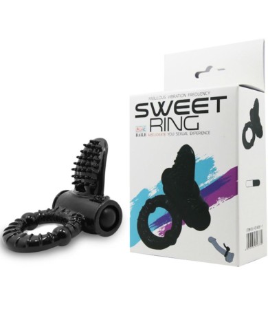 BAILE SWEET RING ANILLO VIBRADOR CON RABBIT TEXTURADO BAILE SWEET RING ANILLO VIBRADOR CON RABBIT TEXTURADO