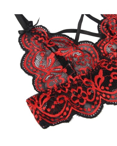 SUBBLIME SET DOS PIEZAS TOP Y PANTIES ENCAJE S M