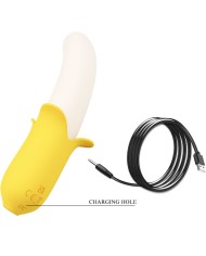 PRETTY LOVE BANANA GEEK SUPER POWER 7 VIBRATIONS UPDOWN SILICONE BLACK