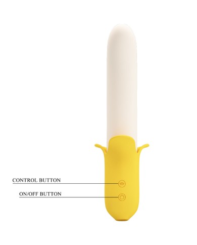 PRETTY LOVE BANANA GEEK SUPER POWER 7 VIBRATIONS UPDOWN SILICONE BLACK