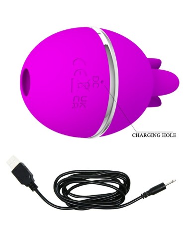 PRETTY LOVE GEMINI BALL PURPLE ROUND SILICONE VIBRATOR