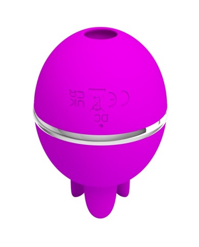 PRETTY LOVE GEMINI BALL PURPLE ROUND SILICONE VIBRATOR