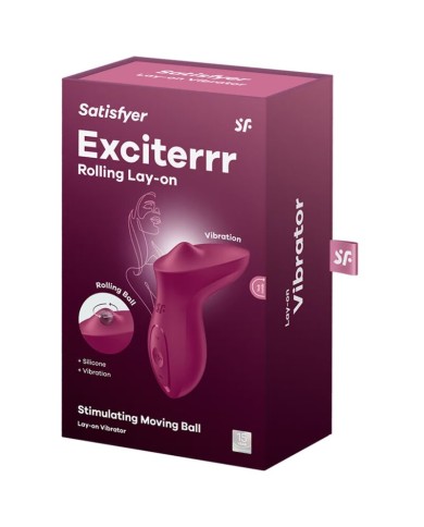 SATISFYER EXCITERRR LAY ON CLITORIS BERRY VIBRATOR