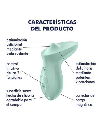SATISFYER EXCITERRR LAY ON CLITORIS MINT VIBRATOR