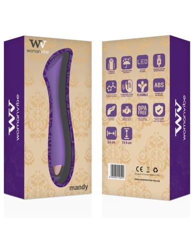 WOMANVIBE MANDY K POINT SILICONE RECHARGEABLE VIBRATOR