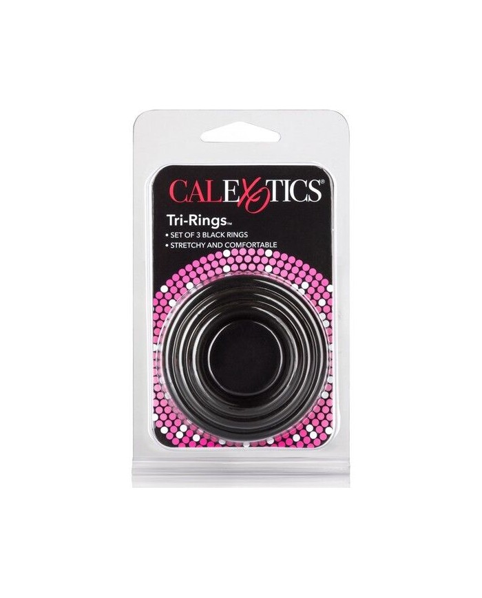 CALIFORNIA EXOTICS SET TRES ANILLAS NEGRO ERECCIoN