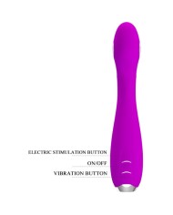 PRETTY LOVE HECTOR RECHARGEABLE ELECTROSHOCK VIBRATOR WATERPROOF PURPLE