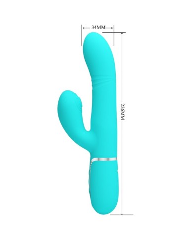 PRETTY LOVE MULTIFUNCTION G SPOT VIBRATOR AQUA GREEN