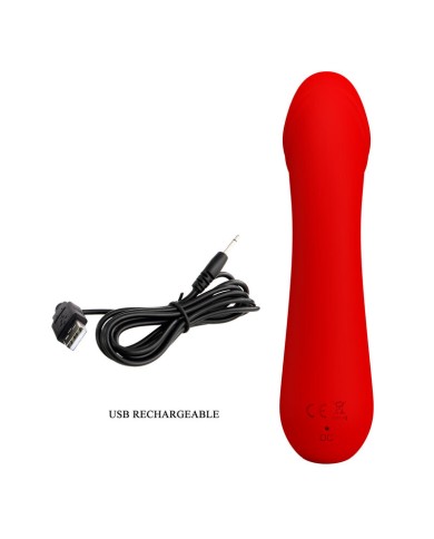 PRETTY LOVE CETUS RECHARGEABLE VIBRATOR RED