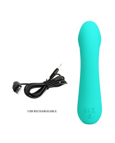 PRETTY LOVE CETUS RECHARGEABLE VIBRATOR AQUA GREEN