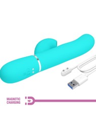 PRETTY LOVE PERLITA MULTIFUNCTION 3 IN 1 G SPOT VIBRATOR AQUA GREEN
