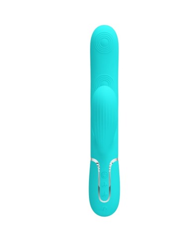 PRETTY LOVE PERLITA MULTIFUNCTION 3 IN 1 G SPOT VIBRATOR AQUA GREEN
