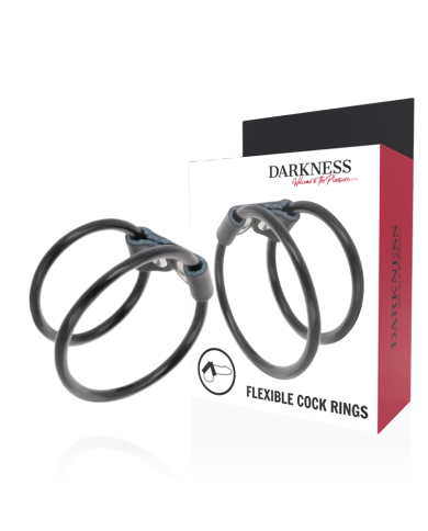 DARKNESS ANILLA FLEXIBLE DOBLE PARA EL PENE DARKNESS ANILLA FLEXIBLE DOBLE PARA EL PENE