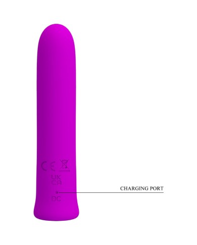 PRETTY LOVE CURTIS MINI SUPER POWER VIBRATOR 12 VIOLET SILICONE VIBRATIONS
