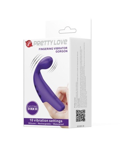 PRETTY LOVE GORGON PURPLE RECHARGEABLE FINGER VIBRATOR