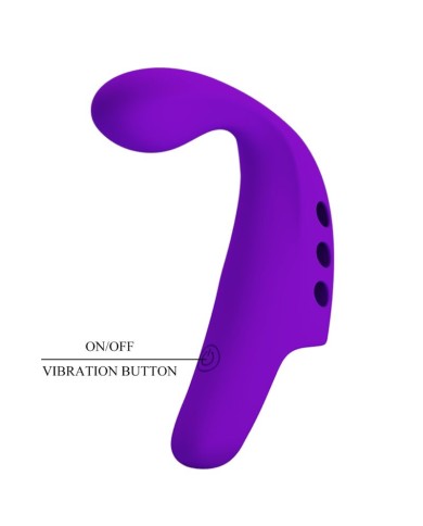PRETTY LOVE GORGON PURPLE RECHARGEABLE FINGER VIBRATOR