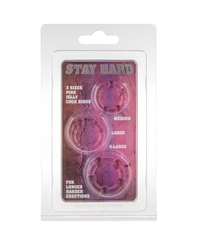 SEVEN CREATIONS JUEGO TRES ANILLOS PENE ROSA SEVEN CREATIONS JUEGO TRES ANILLOS PENE ROSA