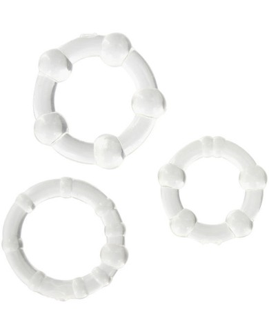 SEVEN CREATIONS JUEGO TRES ANILLOS PENE TRANSPARENTE