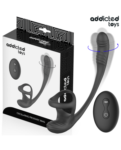 ADDICTED TOYS PLUG ANAL VIBRACION Y WAVING 360º Y ESTIMULADOR TESTICULOS