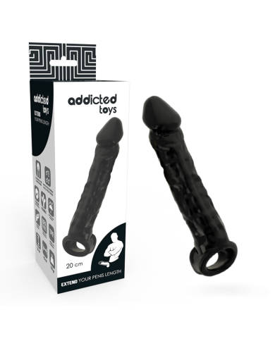 ADDICTED TOYS EXTENSOR PARA EL PENE NEGRO ADDICTED TOYS EXTENSOR PARA EL PENE NEGRO