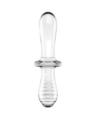 SATISFYER DOUBLE CRYSTAL DILDO TRANSPARENTE