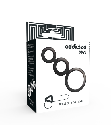ADDICTED TOYS SET ANILLOS PENE Y TESTICULOS AHUMADO ADDICTED TOYS SET ANILLOS PENE Y TESTICULOS AHUMADO