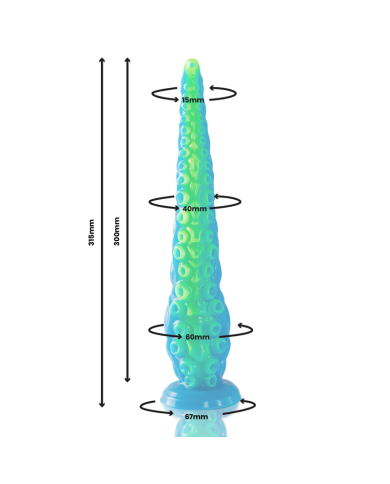 EPIC SCYLLA DILDO TENTACULO FINO FLUORESCENTE TAMANO GRANDE