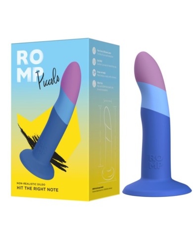 ROMP PICCOLO DILDO SILICONA CON VENTOSA TRICOLOR 14 CM