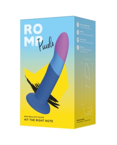 ROMP PICCOLO DILDO SILICONA CON VENTOSA TRICOLOR 14 CM