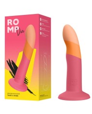 ROMP DIZI DILDO SILICONA CON VENTOSA TRICOLOR 18 CM