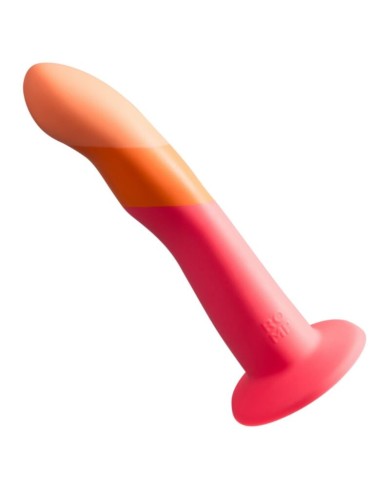 ROMP DIZI DILDO SILICONA CON VENTOSA TRICOLOR 18 CM