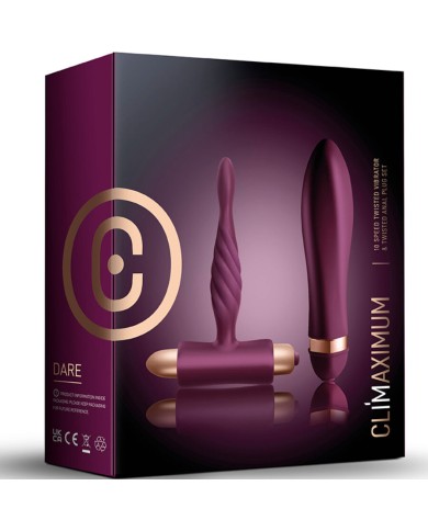 CLIMAXIMUM DARE KIT VIBRADOR TRENZADO PLUG ANAL PRINCIPIANTES