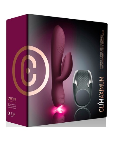 CLIMAXIMUM LAMOUR KIT VIBRADOR RABBIT ANILLO PENE LED