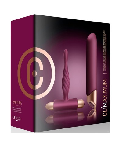 CLIMAXIMUM RAPTURE KIT VIBRADOR CLASICO PLUG ANAL PRINCIPIANTES