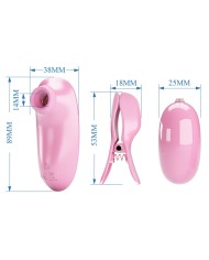 PRETTY LOVE IMONIE SET MULTIFUNCIONAL 3 EN 1 CON SUCCIONADOR PEZONES Y CLITORIS