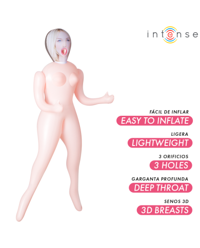 INTENSE DOLLS INGRID MUNECA HINCHABLE CON TRES ORIFICIOS