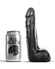 ALL BLACK DILDO REALISTICO NEGRO SUAVE 20 CM